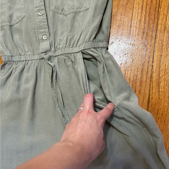 Sincerely Jules Jumpsuit Size XS Tie Waist Cuffed Sleeves Cuffed Straight Leg - Picture 9 of 14